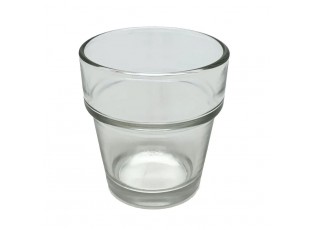 Transparentní skleněný svícen na čajovou svíčku - Ø 7*7 cm