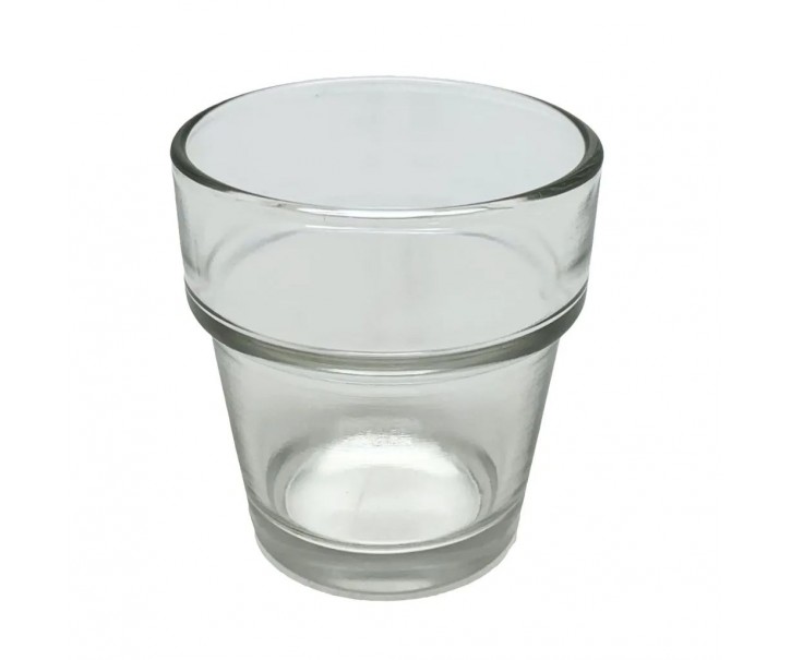 Transparentní skleněný svícen na čajovou svíčku - Ø 7*7 cm Mars & More 