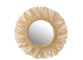 Nástěnné kulaté zrcadlo lemované trávou Daan grass - Ø 60*5cm
