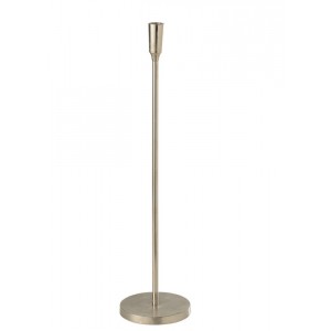 Stříbrný raw vysoký svícen na úzkou svíčku Norry silver - Ø 15*61cm