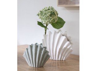 Bílo-zelená dekorační květina Hortenzie Annabelle - 12*12*42 cm