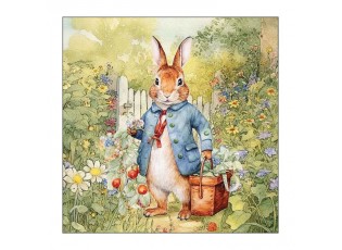 Papírové ubrousky s králíčkem na louce Mister Rabbit - 33*33 cm (20ks)