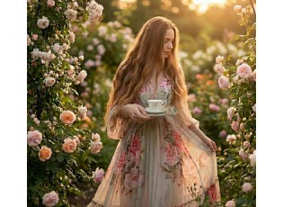 Zelený melaminový tácek s pivoňkami Peonies - 13*21 cm