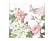 Bílé papírové ubrousky s květy a motýlky Amelia - 33*33 cm (20ks) Ostatn&iacute;