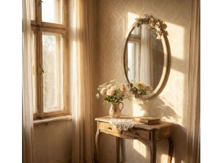 Zrcadlo Flower Glass s patinou - 35*3*51 cm
