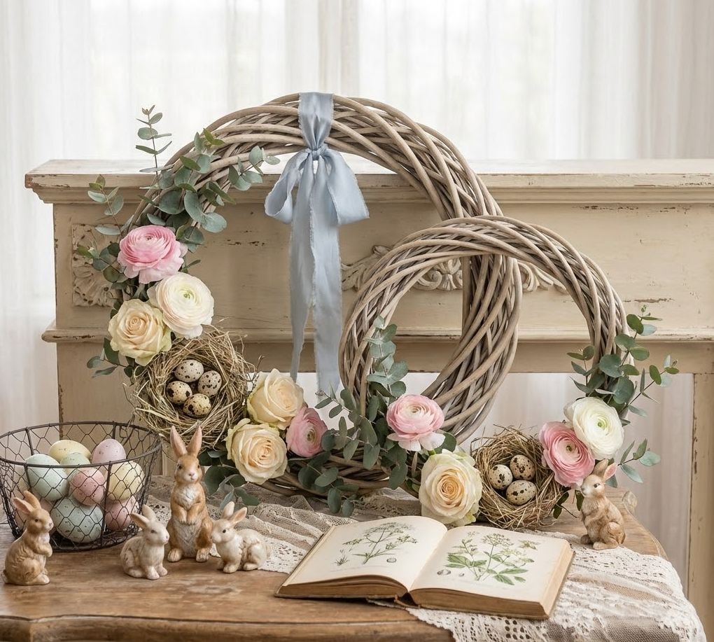 Přírodní ratanový věnec Wreath Rattan XL - Ø 50*5 cm Clayre & Eef Přírodní ratanový věnec Wreath Rattan XL - Ø 50*5 cm Clayre & Eef
