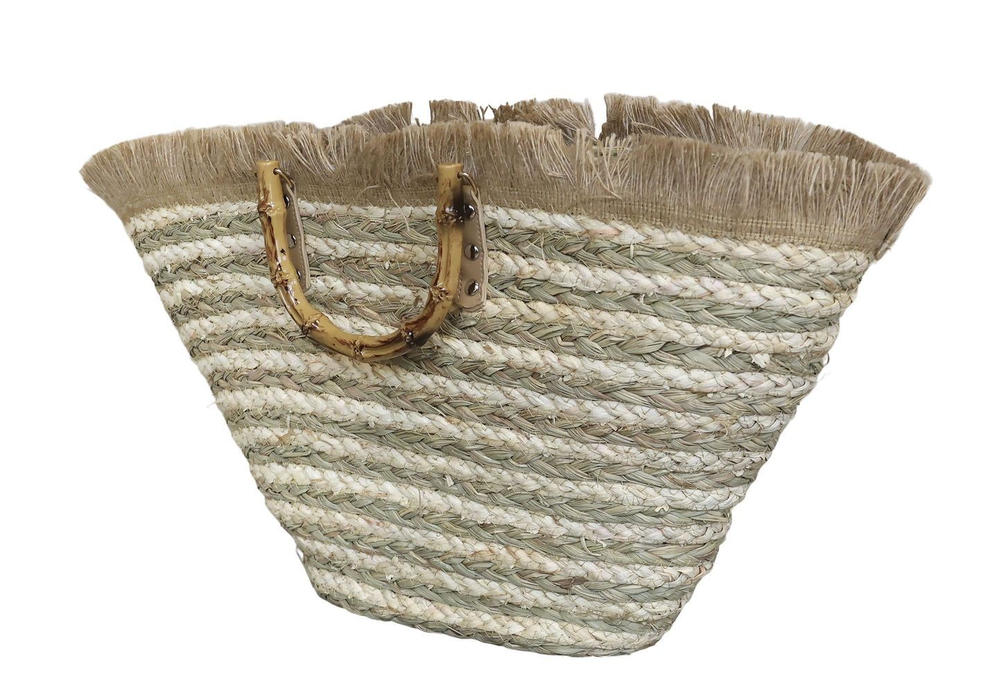 Levně Přírodní hnědá plážová taška košík Beach Bag - 58*14*33 cm 15027700