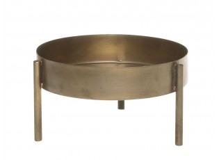 Bronzový antik dekorační podnos na nožičkách Bro Tray - 21*10 cm