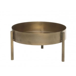 Bronzový antik dekorační podnos na nožičkách Bro Tray - 21*10 cm