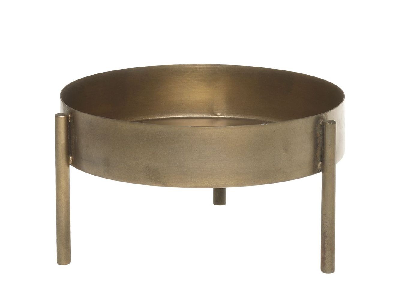 Bronzový antik dekorační podnos na nožičkách Bro Tray - 21*10 cm