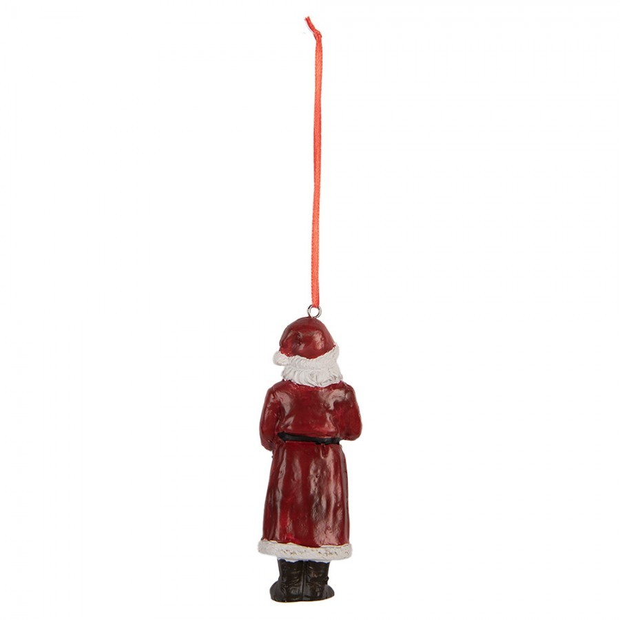Vánoční závěsná ozdoba Santa Claus s koníkem - 4*3*11 cm