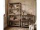 Bílo-hnědý antik dřevěný konzolový regál Bookrino - 110*40*210 cm Clayre & Eef