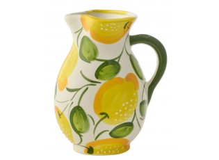 Ručně malovaný keramický džbán s citróny Lemon Pit - 17*17*21 cm / 850 ml