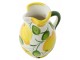 Ručně malovaný keramický džbán s citróny Lemon Pit - 17*17*21 cm / 850 ml J-Line by Jolipa