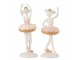 Set 2ks dekorace myška Ballerina s donutem - 8*8*20 cm J-Line by Jolipa