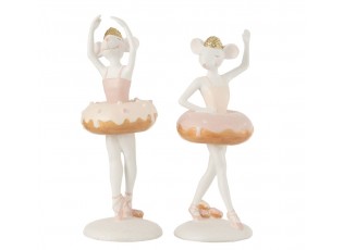 Set 2ks kouzelné Myšky-Baleríny s Donutem - 8*8*20 cm