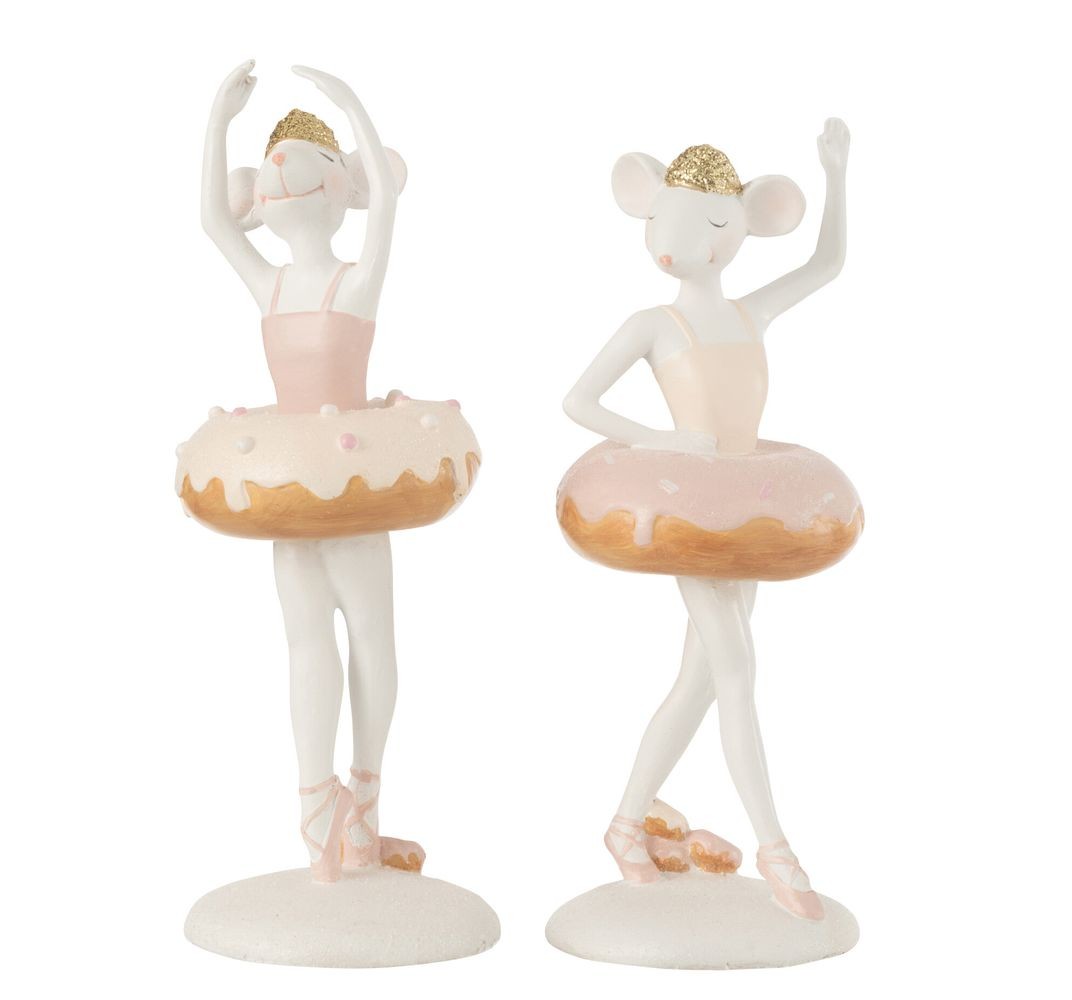Set 2ks kouzelné Myšky-Baleríny s Donutem - 8*8*20 cm