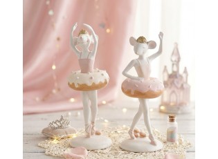 Set 2ks kouzelné Myšky-Baleríny s Donutem - 8*8*20 cm