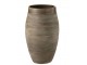 Hnědá antik keramická váza Gio Refuge - Ø 22*37 cm J-Line by Jolipa