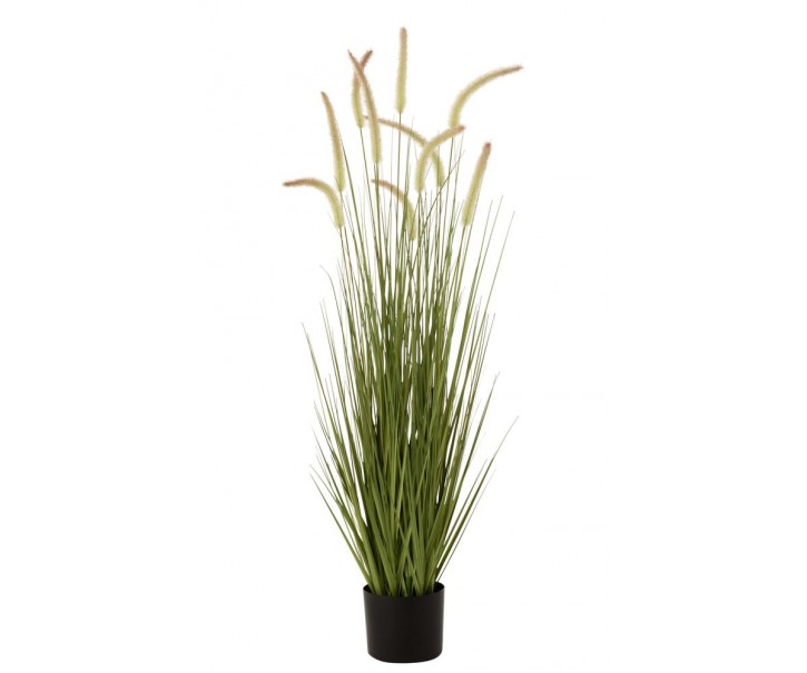 Dekorace okrasná tráva v květináči - 35*120 cm J-Line by Jolipa