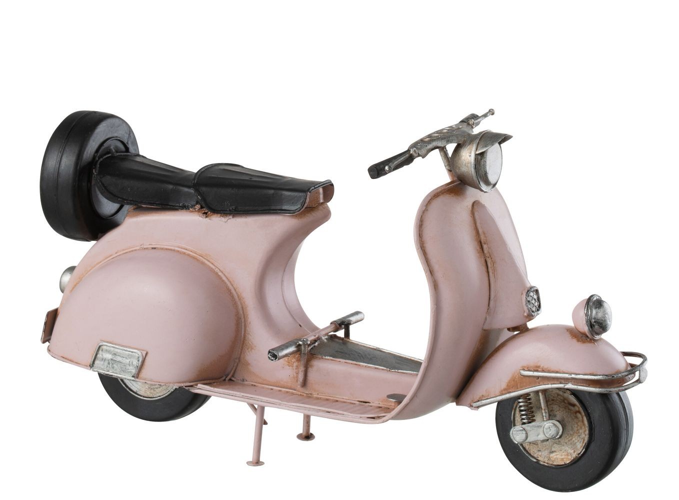 Levně Růžový antik kovový retro model skútr - 28*10*15 cm 23654