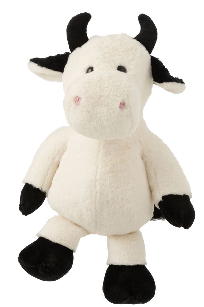 Bílá plyšová kravička s rohy Cow Plush - 34*21*48 cm