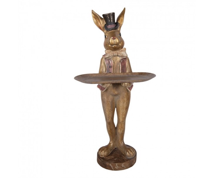 Decorative Figurine Rabbit 19x15x52 Cm Brown Plastic - Easter Clayre & Eef