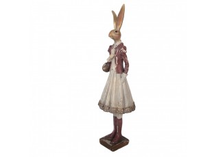 Decorative Figurine Rabbit 10x9x32 Cm Gold Colored Plastic - Easter