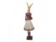 Decorative Figurine Rabbit 10x9x32 Cm Gold Colored Plastic - Easter Clayre & Eef
