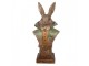 Decorative Figurine Rabbit 12x8x26 Cm Gold Colored Plastic - Easter Clayre & Eef