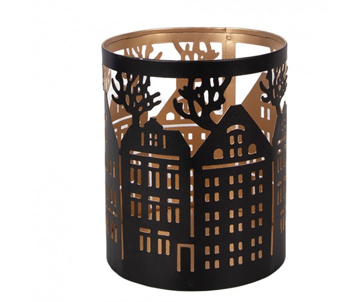 Tealight Holder ? 11x13 Cm Brown Metal - Christmas Clayre & Eef