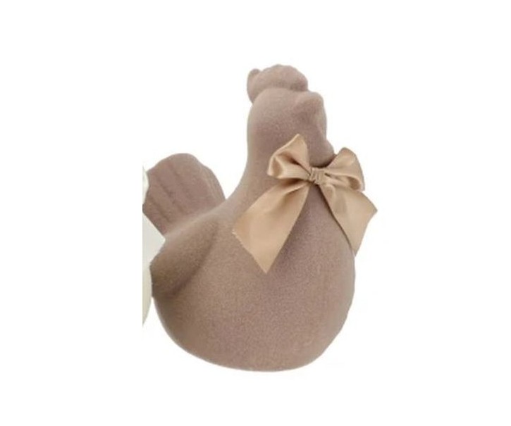 Šedá gigantická velikonoční slepice s mašlí Chicken Easter Flock XL - 38*29*42 cm daan kromhout