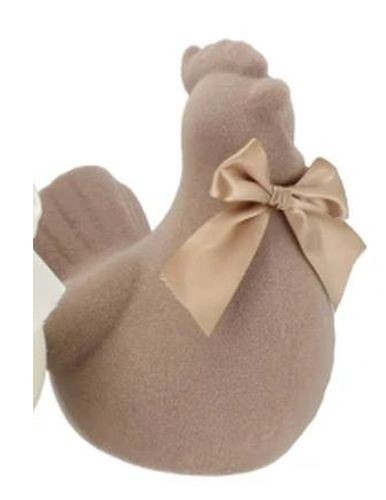 Šedá gigantická velikonoční slepice s mašlí Chicken Easter Flock XL - 38*29*42 cm