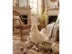 Krémová gigantická velikonoční slepice s mašlí Chicken Easter Flock XL - 38*29*42 cm daan kromhout