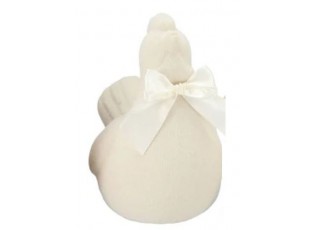 Krémová gigantická velikonoční slepice s mašlí Chicken Easter Flock XL - 38*29*42 cm