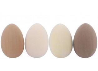 Tmavě béžové gigantické velikonoční vejce Egg Easter Flock XL - Ø 38*53 cm