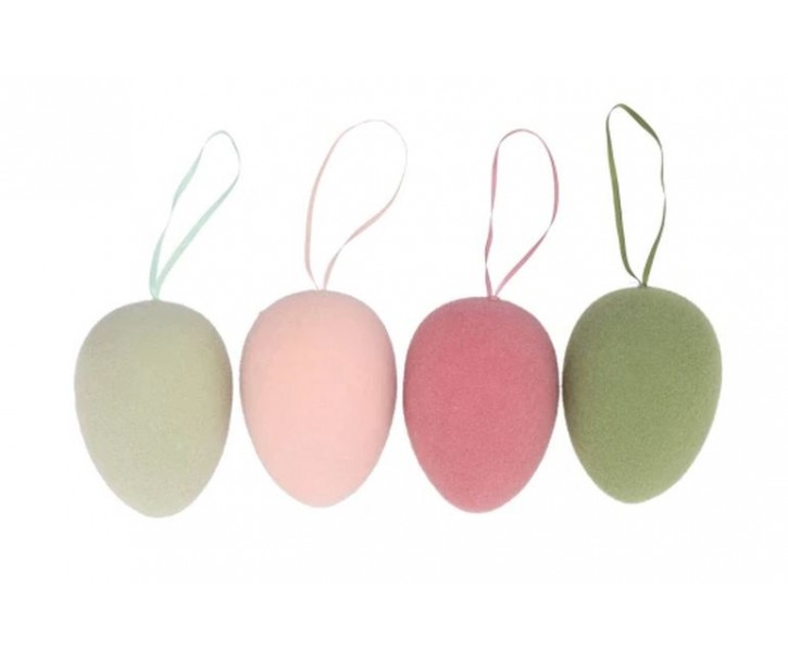 Set 4ks závěsné velikonoční vejce Egg Easter Flock - Ø 7*10 cm daan kromhout