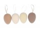 Set 4ks závěsné přírodní velikonoční vejce Egg Easter Flock - Ø 7*10 cm daan kromhout