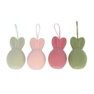 Set 4ks závěsné velikonoční vejce s oušky Egg Easter Flock - Ø 8*14 cm