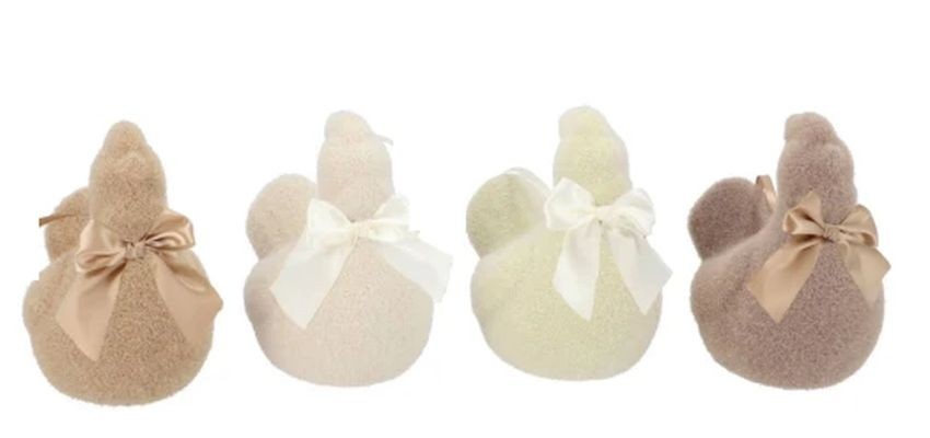 Levně Set 4ks přírodní velikonoční slepička Chicken Easter Flock - 11*7*11 cm 933866