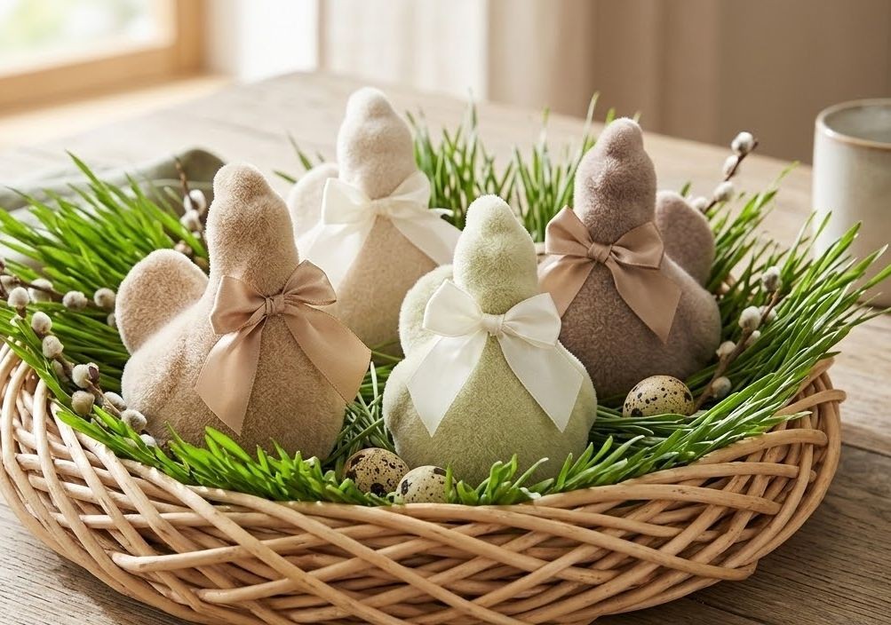Set 4ks přírodní velikonoční slepička Chicken Easter Flock - 11*7*11 cm