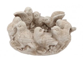 Cementový květináč mísa s ptáčky Saint antique Bird - 26*25*13 cm