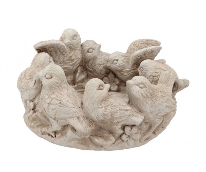 Cementový květináč mísa s ptáčky Saint antique Bird - 26*25*13 cm daan kromhout