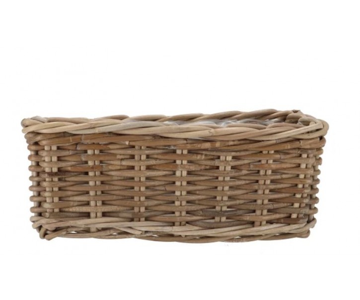 Ratanový balkonový květináč Kuboo grey M - 40*15*15 cm daan kromhout