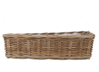 Ratanový balkonový květináč truhlík Kuboo grey XL - 60*15*17 cm