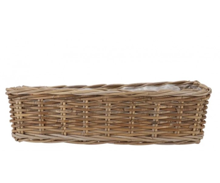 Ratanový balkonový květináč truhlík Kuboo grey XL - 60*15*17 cm daan kromhout