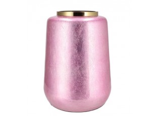 Růžová kovová veliká váza Jullie Jolly pink XL - 33*32*40 cm