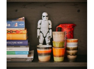 Set 6ks retro hrnek na kávu Coffee 70s - Ø 7,5*8cm / 230 ml 