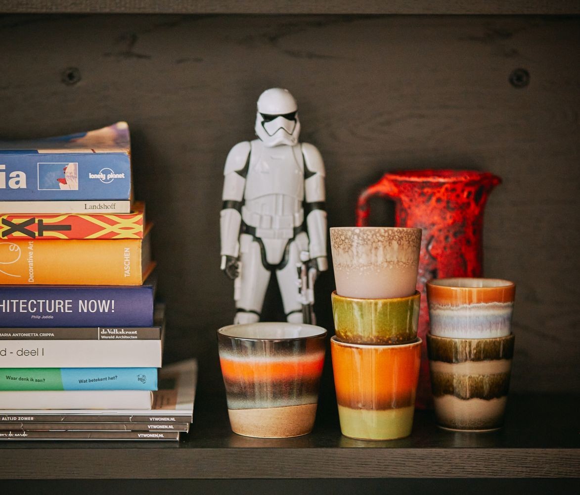 Set 6ks retro hrnek na kávu Coffee 70s - Ø 7,5*8cm / 230 ml 