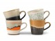 Set 4ks retro hrnek na Cappuccino 70s Verve - 12*Ø 9,5*8,5 / 300 ml HKLIVING